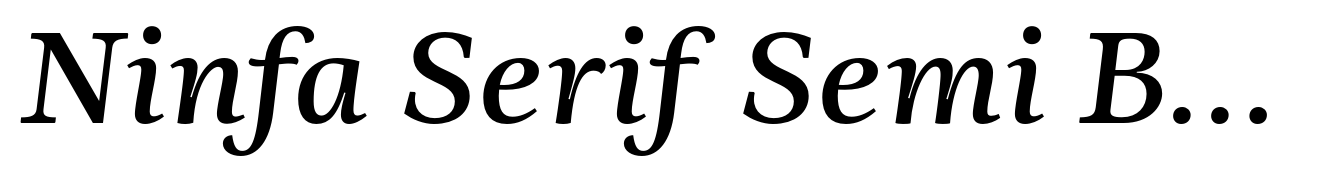 Ninfa Serif Semi Bold Italic